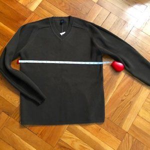 Men's GAP v-neck cotton sweater Olive green Sz S/P